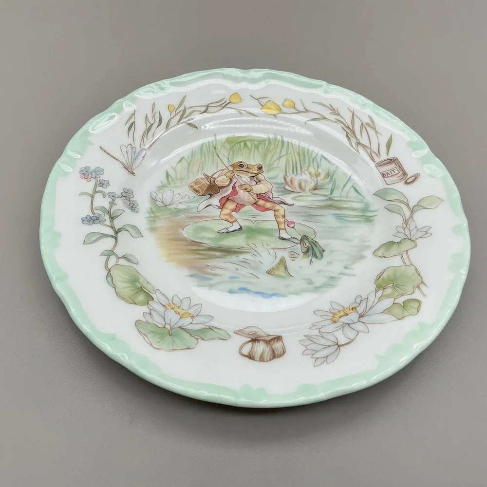 Royal Albert Beatrix Potter Jeremy Fisher Teatime Bone China Plate 1986 England
